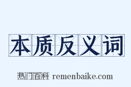 本质反义词是什么意思的图片